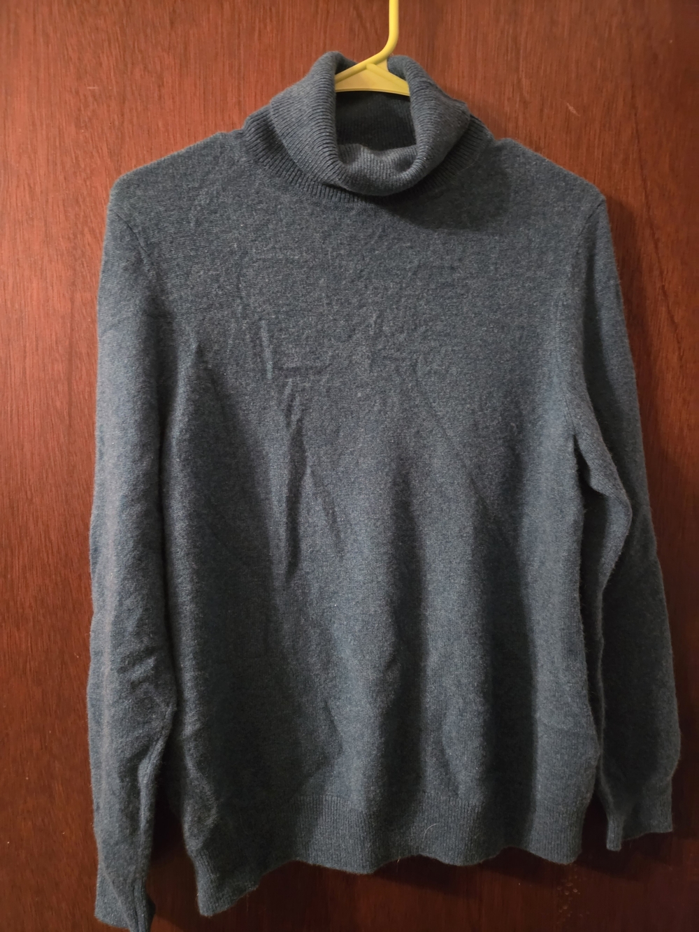 Charter Club Luxury 100% Cashmere Turtleneck Sweater Blue L LIKE NEW